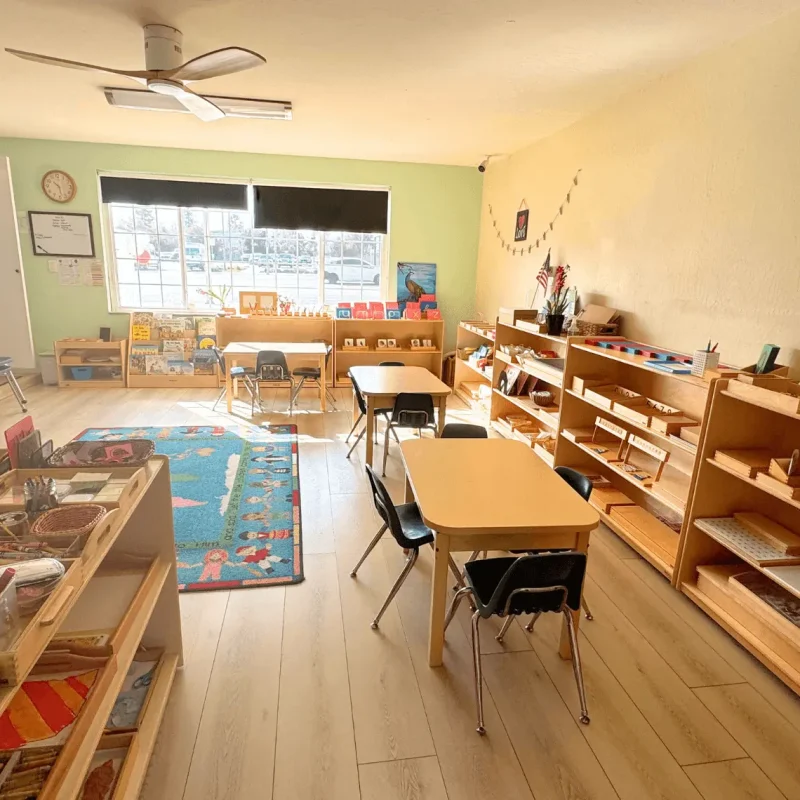 Montessori preschool classroom in Santa Clara with hands-on learning materials